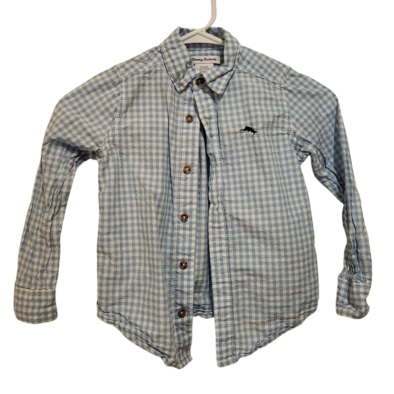 Tommy Bahama Blue Checkered Kids Button Down Shirt